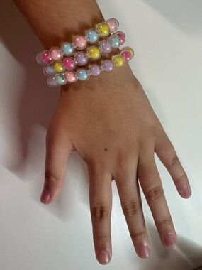Pastel Bead Bracelet Set.